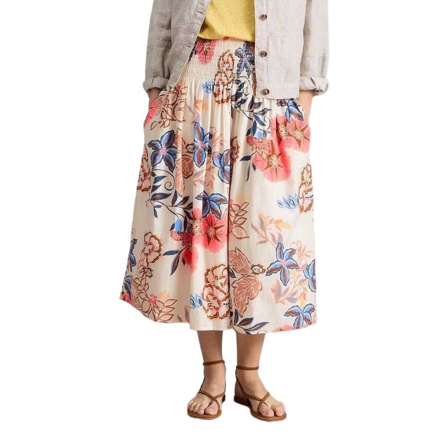 White Stuff Suri Shirred Midi Skirt